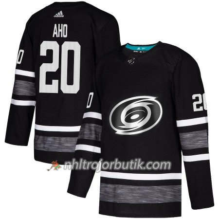 Män Ishockey Carolina Hurricanes tröja Sebastian Aho 20 Svart 2019 All-Star Adidas Authentic